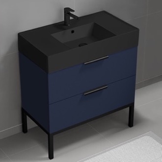Bathroom Vanity Modern Bathroom Vanity, Blue, 32